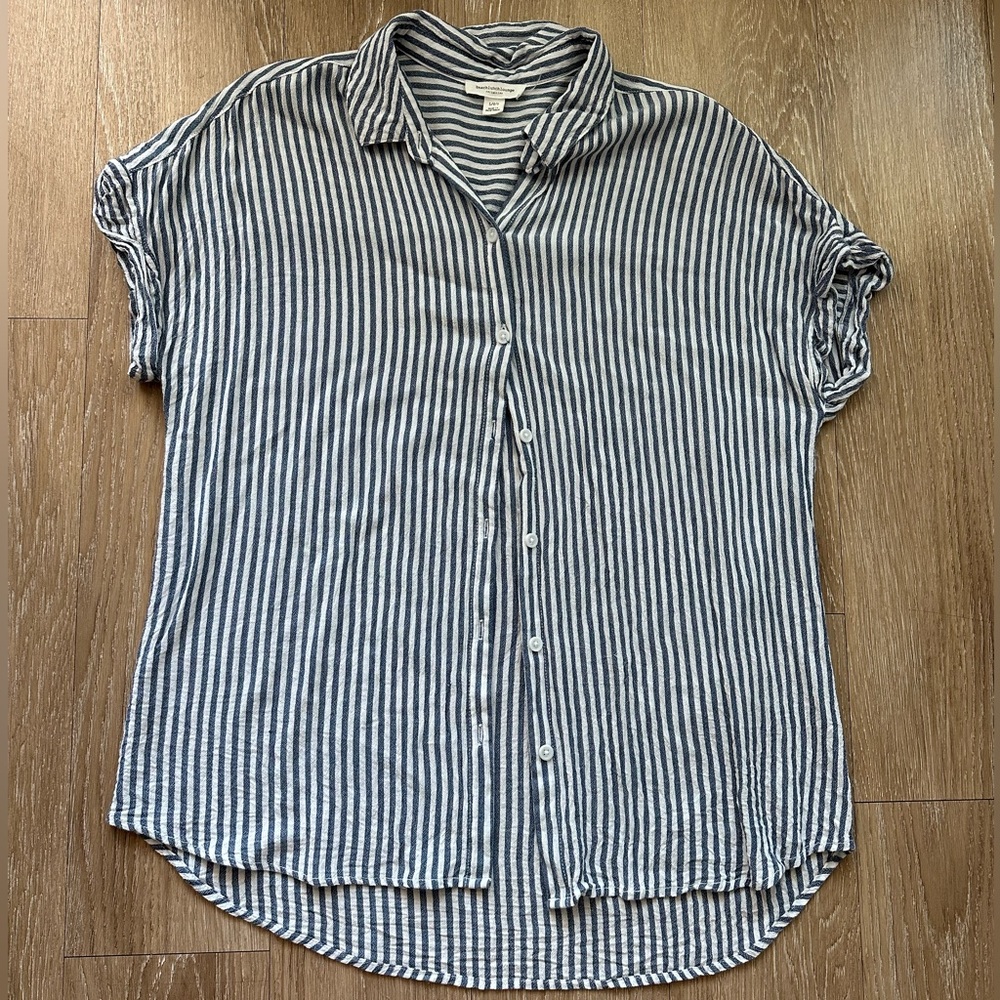 large Beach Lunch Lounge striped top